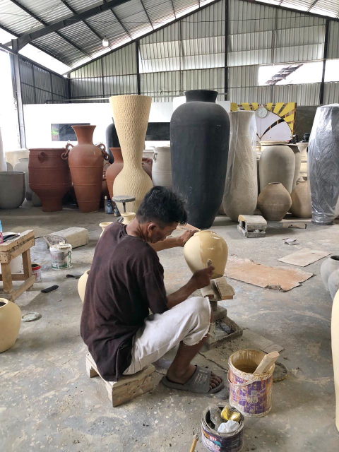 Finished furniture prepared for export