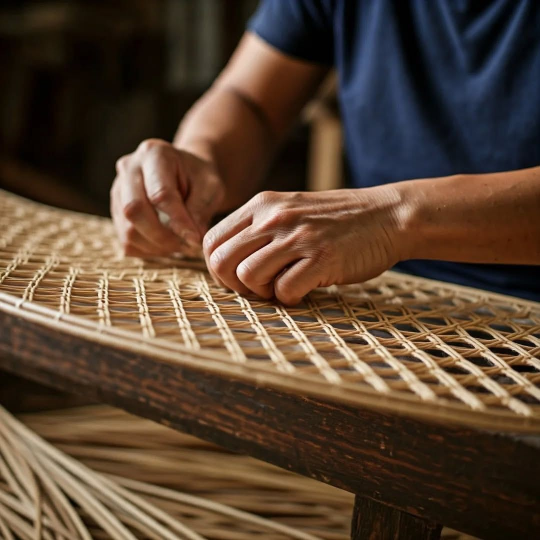 Natural rattan and aluminum raw material